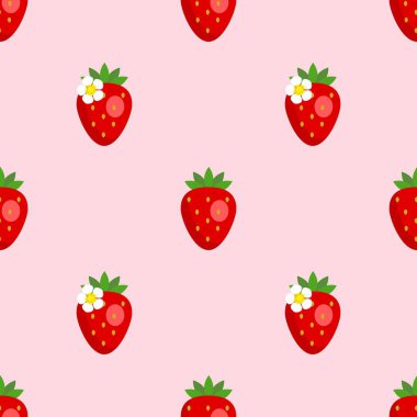 Tatlı çilekli kusursuz desen..