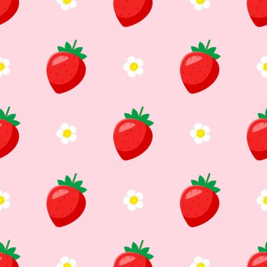 Tatlı çilekli kusursuz desen..