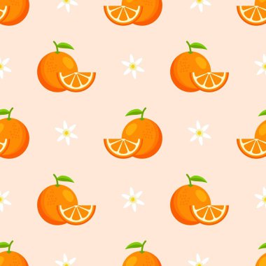 Portakal meyveli kusursuz desen
