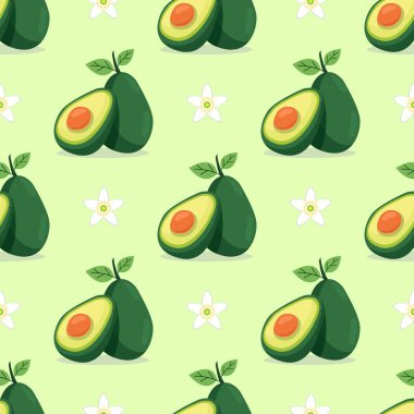 Avokado desenli geometrik dikişsiz. taze avokado deseni.