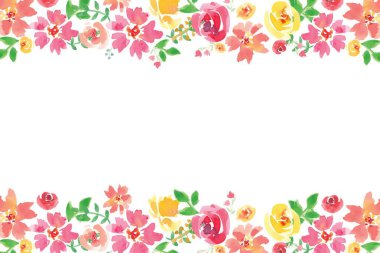 Tasarım için suluboya çiçekler arka plan vektörü.