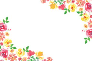 Tasarım için suluboya çiçekler arka plan vektörü.