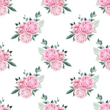 Tasarım için suluboya çiçekler arka plan vektörü.