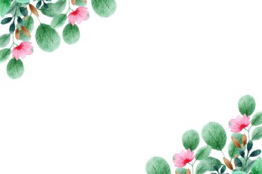 Tasarım için suluboya çiçekler arka plan vektörü.