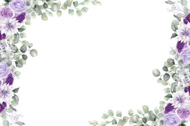 Tasarım için suluboya çiçekler arka plan vektörü.