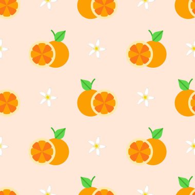 Portakal meyveli kusursuz desen