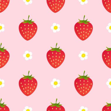 Tatlı çilekli kusursuz desen..