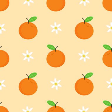 Portakal meyveli kusursuz desen