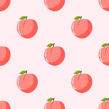 Afişler, kartlar, el ilanları, sosyal medya duvar kağıtları vs. için şeftali desenli kusursuz desen.