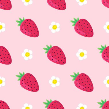 Tatlı çilekli kusursuz desen..