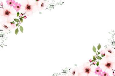 Tasarım için suluboya çiçekler arka plan vektörü.