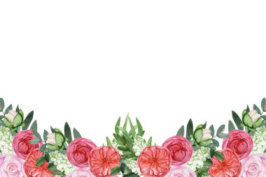 Tasarım için suluboya çiçekler arka plan vektörü.