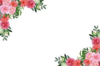 Tasarım için suluboya çiçekler arka plan vektörü.