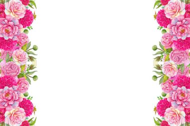 Tasarım için suluboya çiçekler arka plan vektörü.