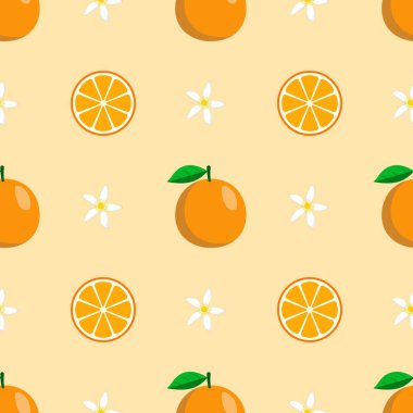 Portakal meyveli kusursuz desen