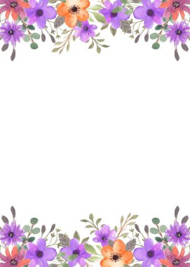 Tasarım için suluboya çiçekler arka plan vektörü.