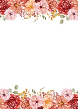 Tasarım için suluboya çiçekler arka plan vektörü.