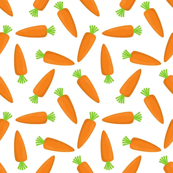 Havuçlu kusursuz desen, sebzelerin vektör çizimi, sağlıklı vejetaryen yemek duvar kağıdı.