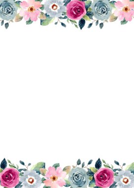 Tasarım için suluboya çiçekler arka plan vektörü.