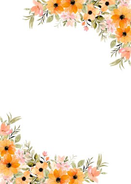 Tasarım için suluboya çiçekler arka plan vektörü.