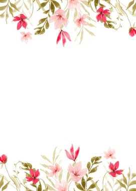 Tasarım için suluboya çiçekler arka plan vektörü.