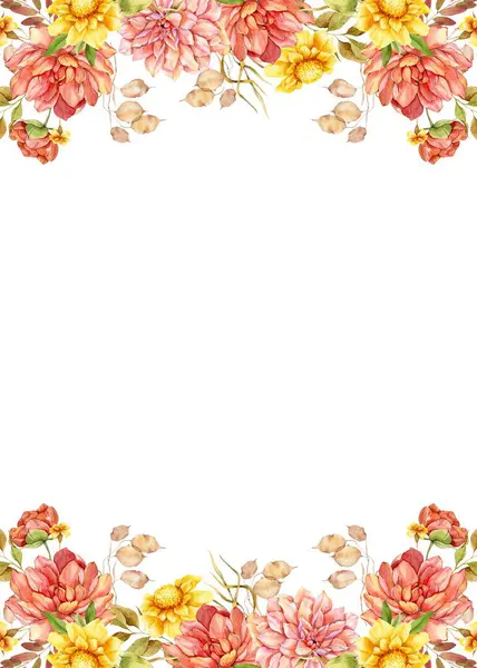 Tasarım için suluboya çiçekler arka plan vektörü.