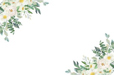 Tasarım için suluboya çiçekler arka plan vektörü.