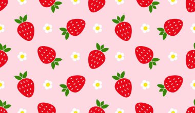 Tatlı çilekli kusursuz desen..