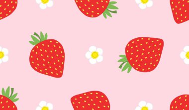 Tatlı çilekli kusursuz desen..