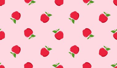 Çizgi film kırmızı elmasız desen