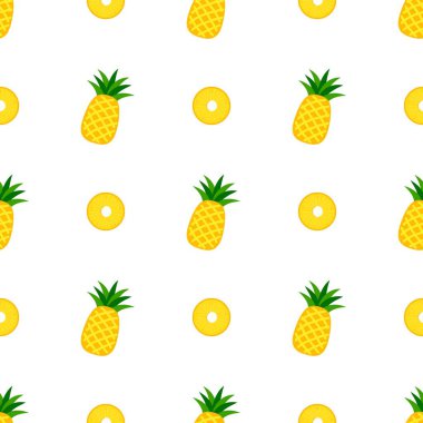 Ananassız desen, tropik olgun meyve.