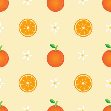 Portakal meyveli kusursuz desen