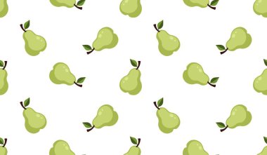 Armutsuz desen. Meyve arkaplanı. Güzel vektör baskısı.