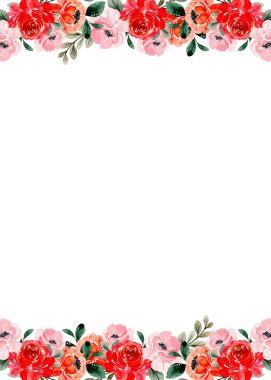 Tasarım için suluboya çiçekler arka plan vektörü.