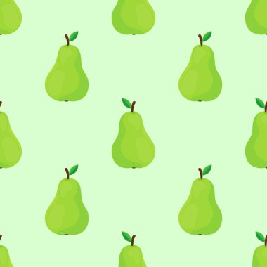 Armutsuz desen. Meyve arkaplanı. Güzel vektör baskısı.