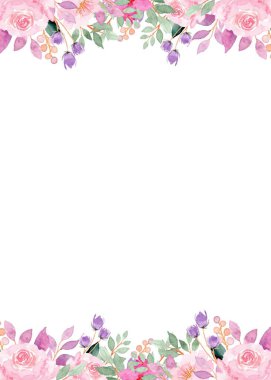 Tasarım için suluboya çiçekler arka plan vektörü.