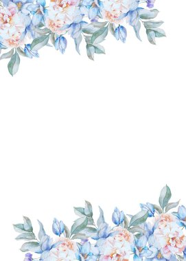 Tasarım için suluboya çiçekler arka plan vektörü.