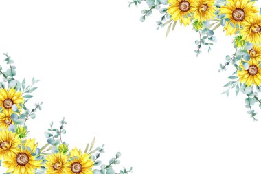 Tasarım için suluboya çiçekler arka plan vektörü.