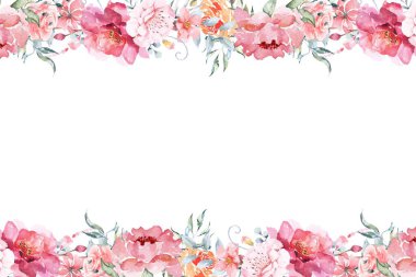 Tasarım için suluboya çiçekler arka plan vektörü.