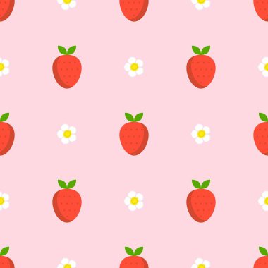 Tatlı çilekli kusursuz desen..