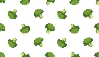 Brokolinin kusursuz vektör deseni arkaplanı