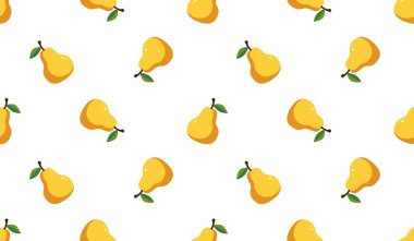 Armutsuz desen. Meyve arkaplanı. Güzel vektör baskısı.