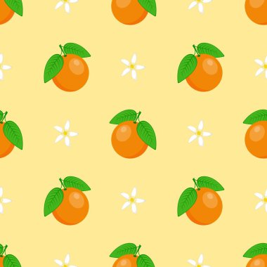 Portakal meyveli kusursuz desen.