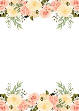 Tasarım için suluboya çiçekler arka plan vektörü.