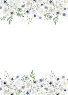 Tasarım için suluboya çiçekler arka plan vektörü.