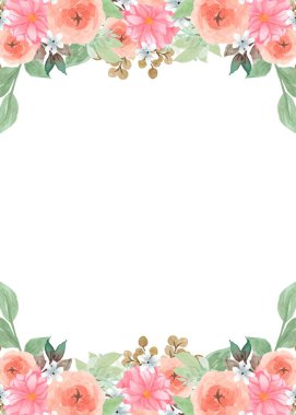 Tasarım için suluboya çiçekler arka plan vektörü.