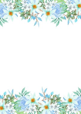 Tasarım için suluboya çiçekler arka plan vektörü.