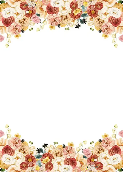 Tasarım için suluboya çiçekler arka plan vektörü.