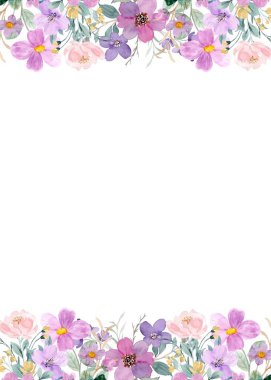 Tasarım için suluboya çiçekler arka plan vektörü.