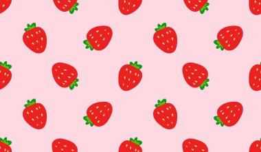 Tatlı çilekli kusursuz desen..